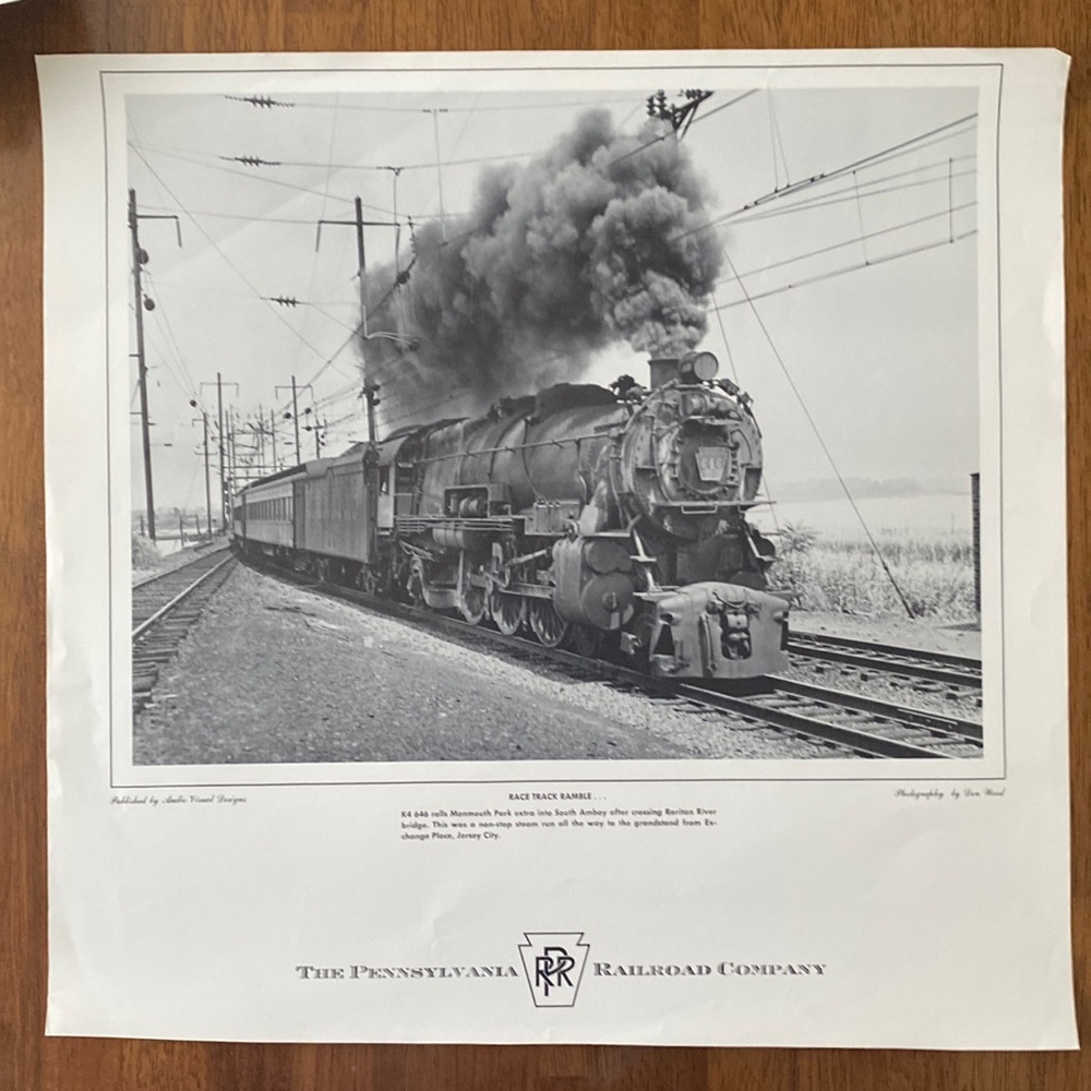 Don Wood Collection Pennsylvania Railroad Company Black & White Train Photograph